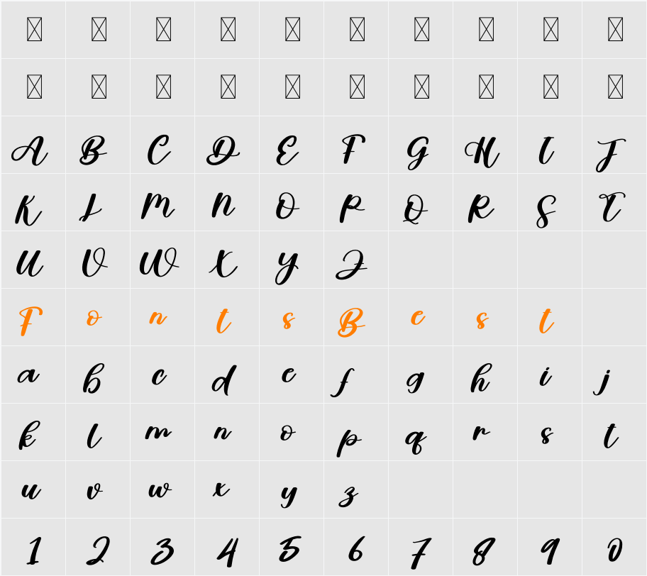 Boba Character Map