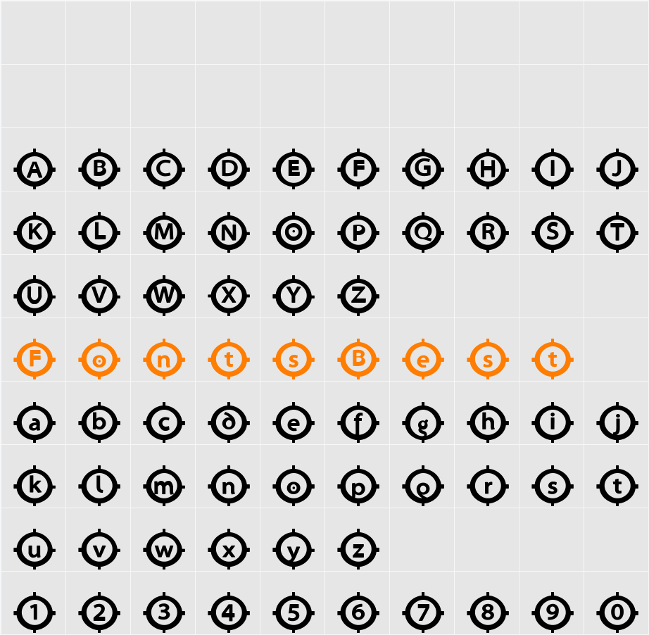 CircleSigns Character Map