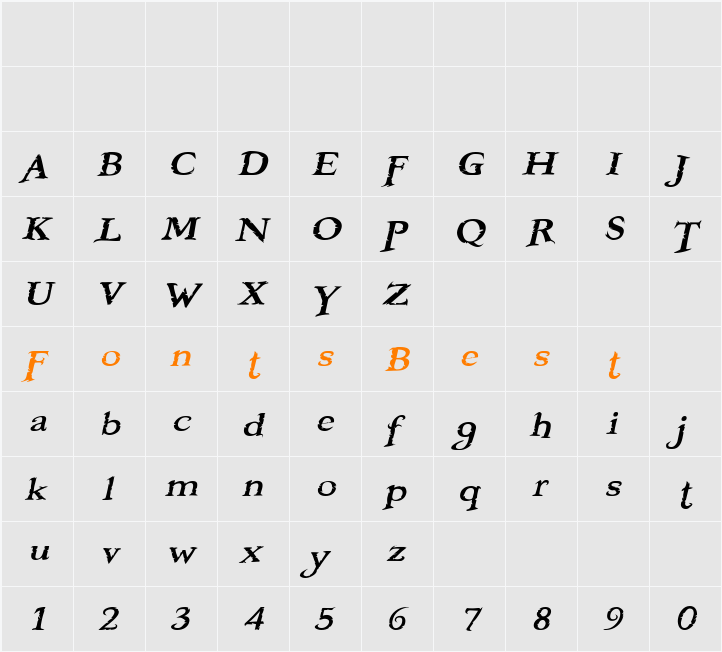 Booter - Five Five Character Map