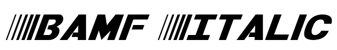 Bamf Italic Font Image