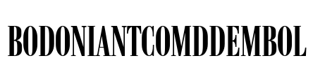 BodoniAntComDDemBol Font Image