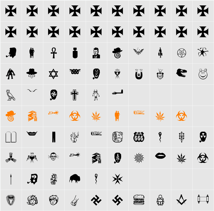 BOBCO 9 Character Map