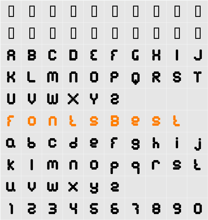 BN Emulator Character Map