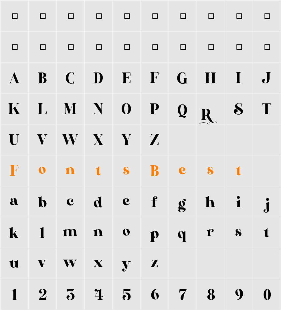 AL_Nevrada_PersonalUseOnly Character Map