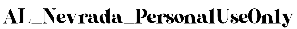 AL_Nevrada_PersonalUseOnly Font Image