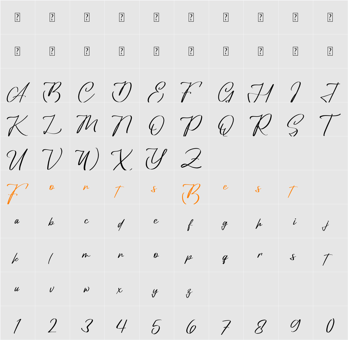 Amorillan Orgendam Character Map