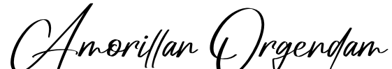 Amorillan Orgendam Font Image