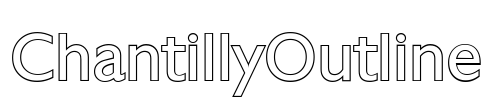 ChantillyOutline Font Image