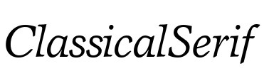 ClassicalSerif Font Image