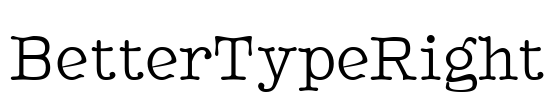 BetterTypeRight Font Image