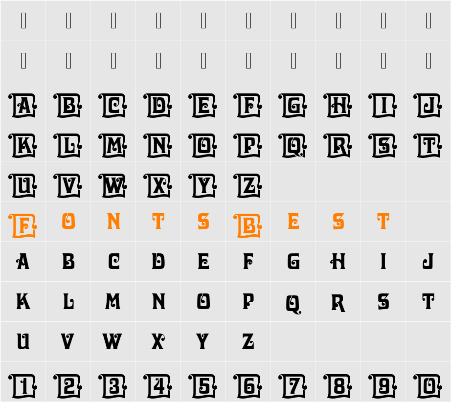 DavidaIniD Character Map