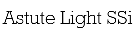 Astute Light SSi Font Image