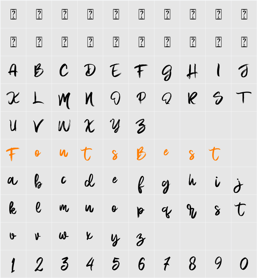 Bobby Anderson - Personal Use Character Map