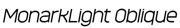 MonarkLight Oblique Font Image