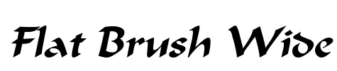 Flat Brush Wide Font Image