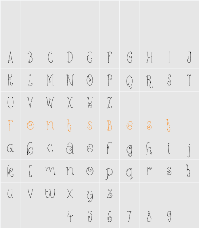 DK Kundalini Character Map