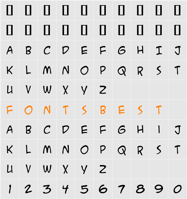 ACME Secret Agent BB Character Map