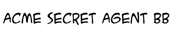 ACME Secret Agent BB Font Image
