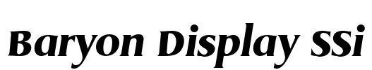 Baryon Display SSi Font Image