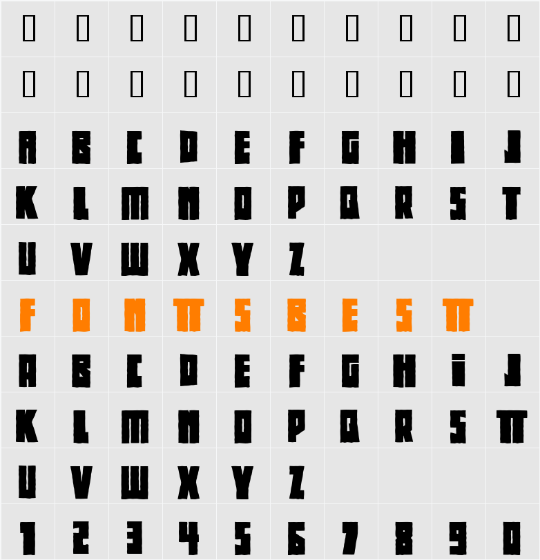 BeethovenRough Character Map