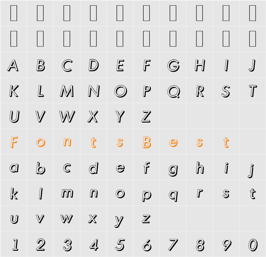 MontrealShadow Character Map