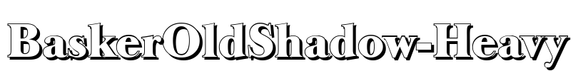 BaskerOldShadow-Heavy Font Image