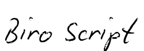 Biro Script Font Image