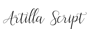 Artilla Script Font Image