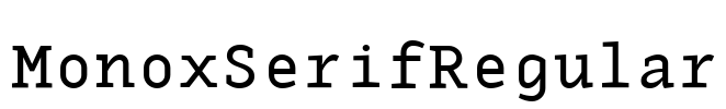MonoxSerifRegular Font Image