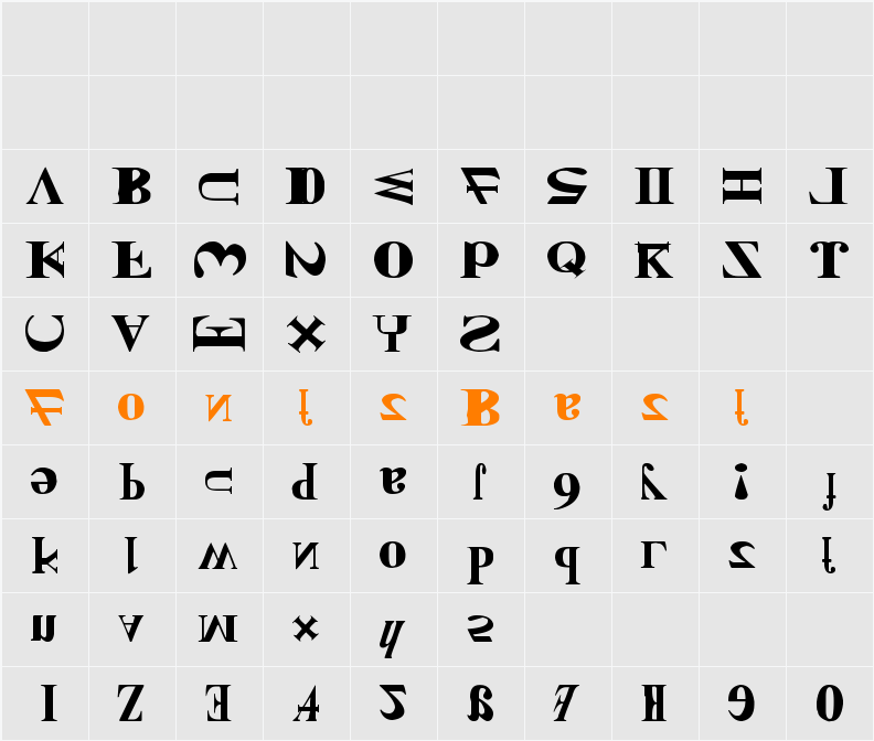 NEW KIND OF ENGLISH Character Map