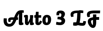 Auto 3 LF Font Image