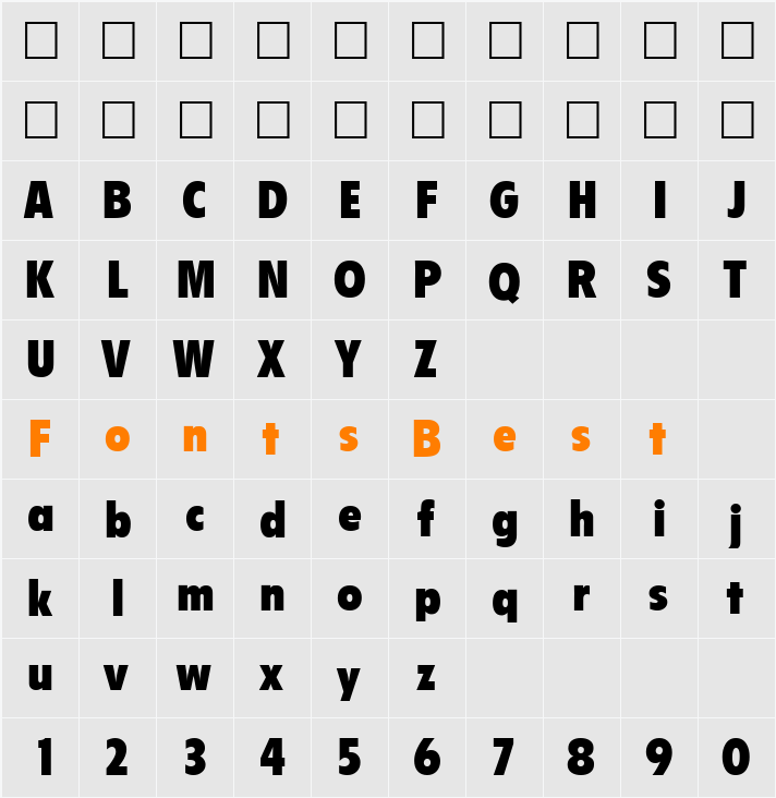 FlipperCond Character Map