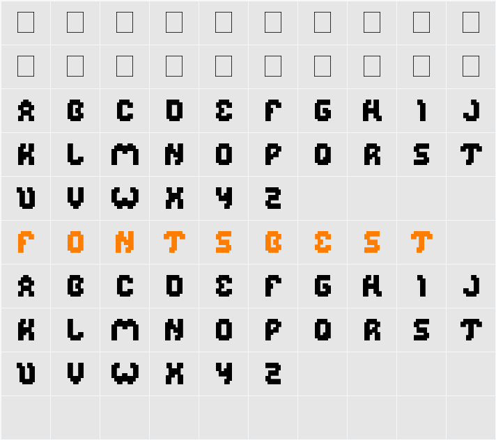 glitch Character Map