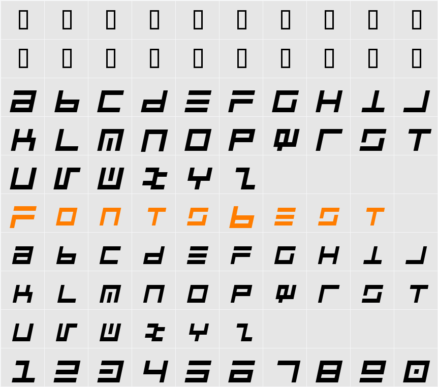 Cyberspeak Character Map