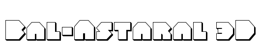 Bal-Astaral 3D Font Image