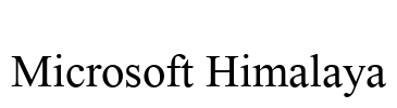 Microsoft Himalaya Font Image