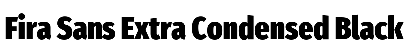 Fira Sans Extra Condensed Black Font Image