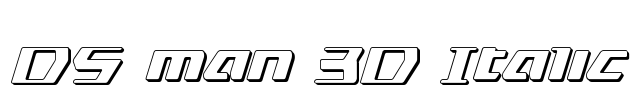 DS man 3D Italic Font Image