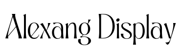 Alexang Display Font Image