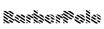BarberPole Font Image