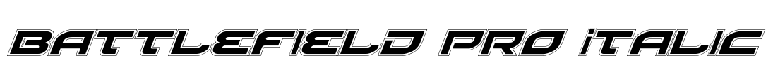 Battlefield Pro Italic Font Image