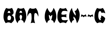 BAT MEN__G Font Image