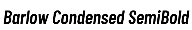 Barlow Condensed SemiBold Font Image