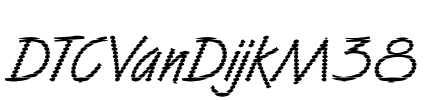 DTCVanDijkM38 Font Image