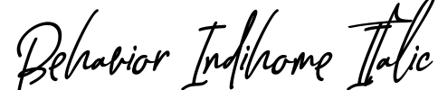 Behavior Indihome Italic Font Image