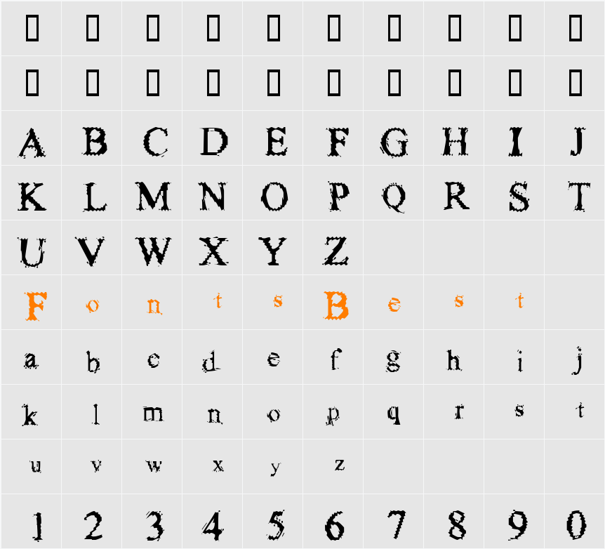 JI-Papule Character Map