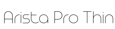 Arista Pro Thin Font Image