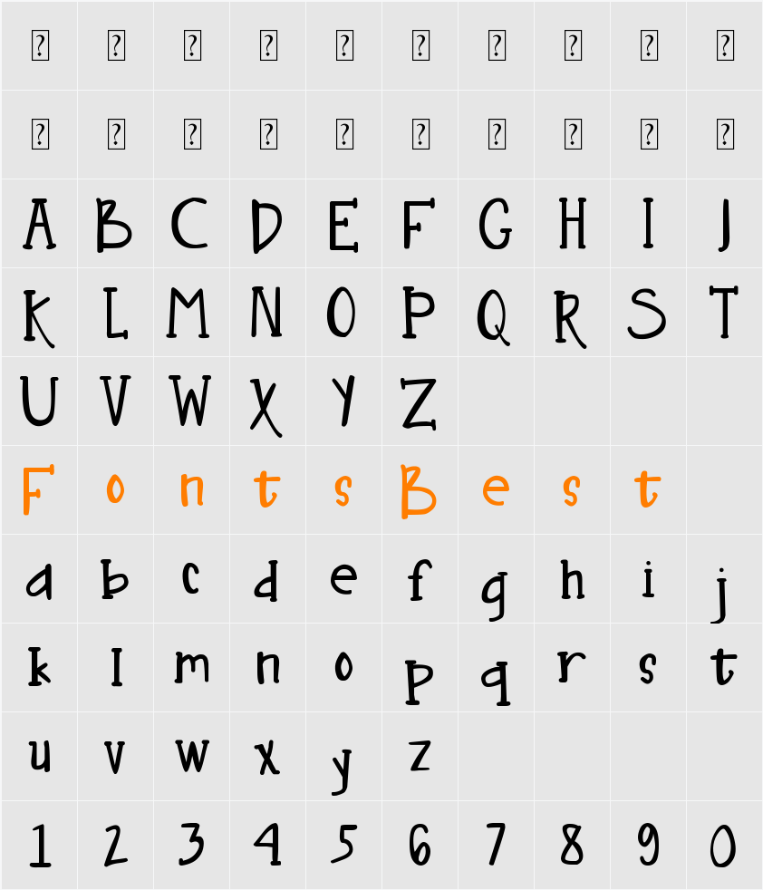 DJB Nouveau Straight Character Map