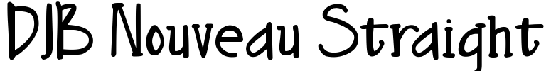 DJB Nouveau Straight Font Image