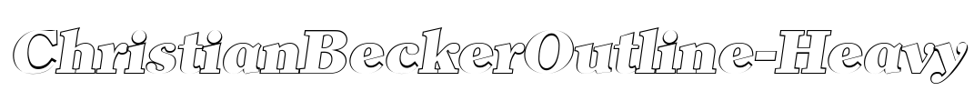 ChristianBeckerOutline-Heavy Font Image